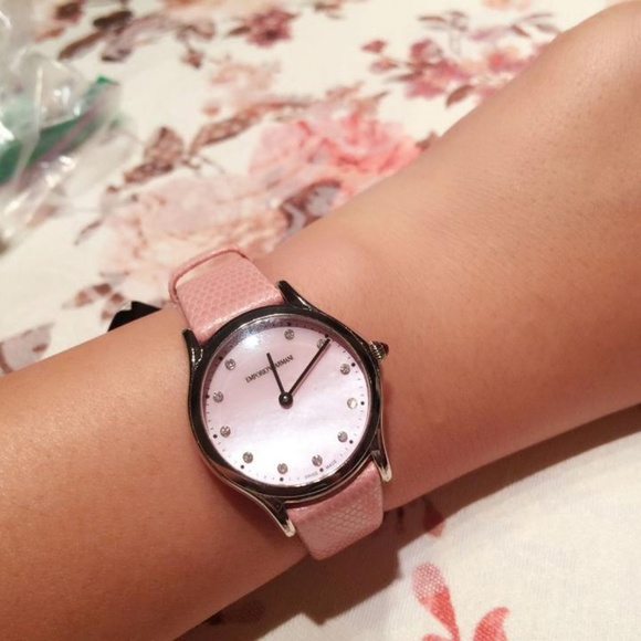 Emporio Armani Pink Swiss Diamond Ladies Watch main image 4